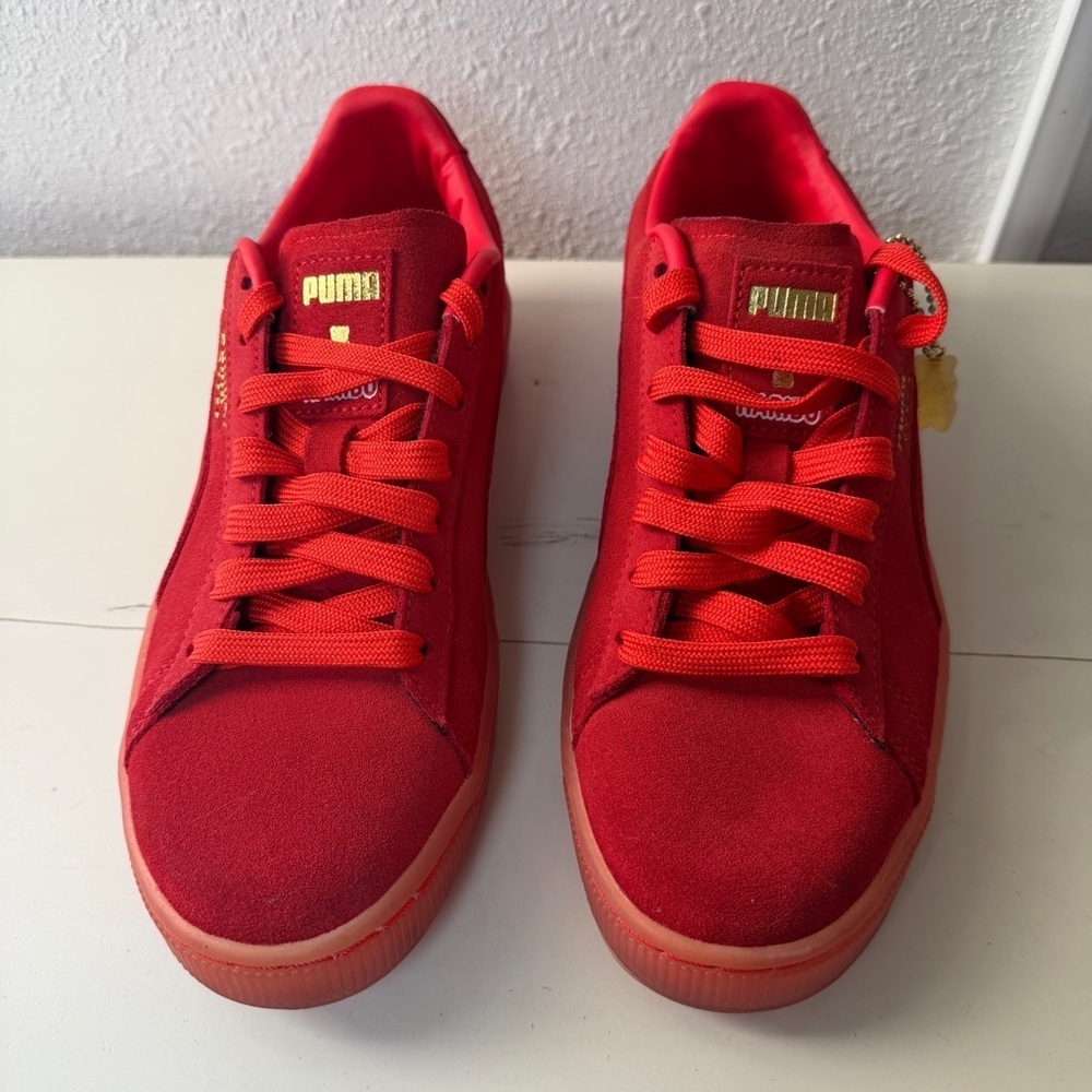 PUMA x HARIBO Suede “Poppy Red” Limited Edition Sneakers Size 7 - Picture 3 of 6